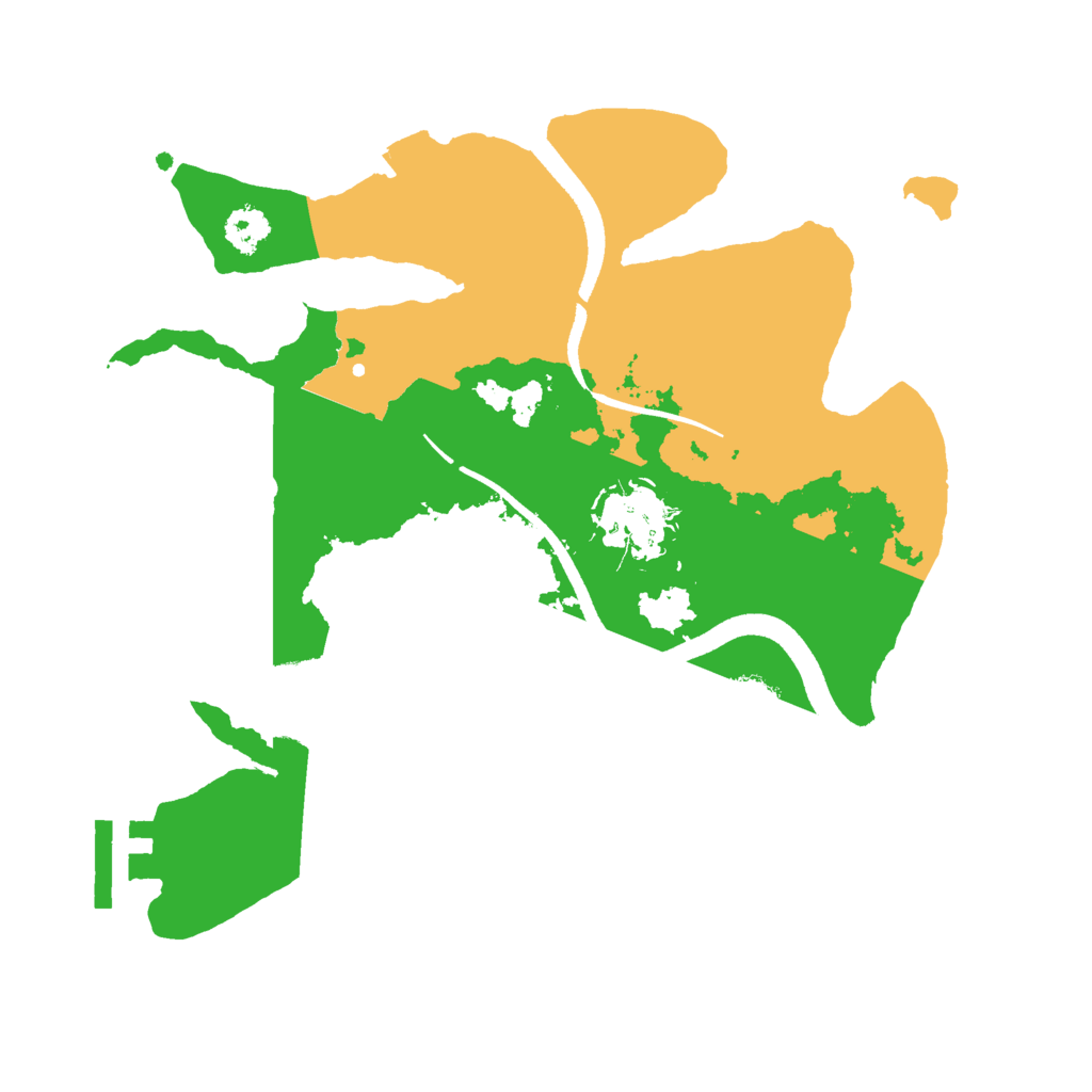 Biome Rust Map: Procedural Map, Size: 2500, Seed: 999