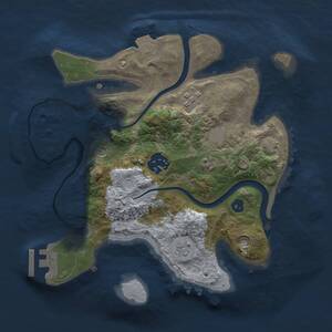 Thumbnail Rust Map: Procedural Map, Size: 2500, Seed: 999, 7 Monuments