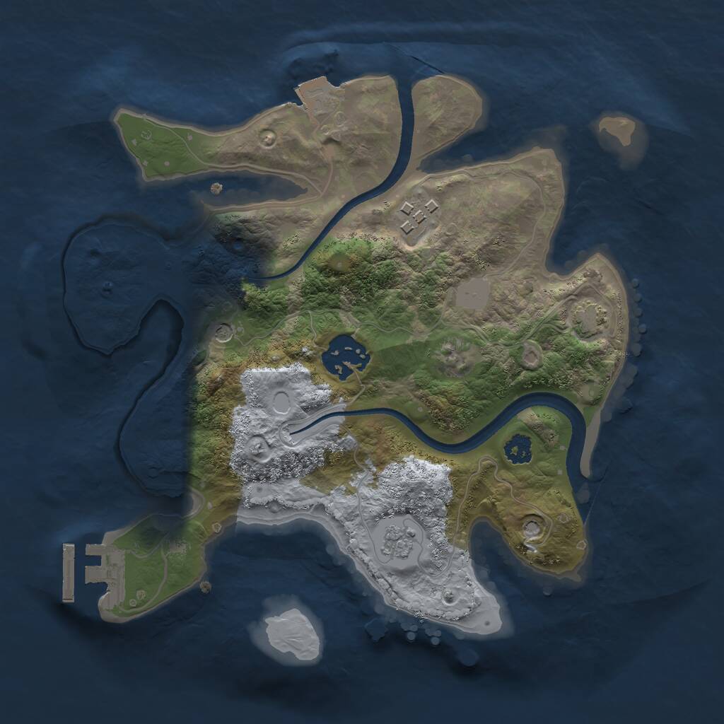 Rust Map: Procedural Map, Size: 2500, Seed: 999, 7 Monuments