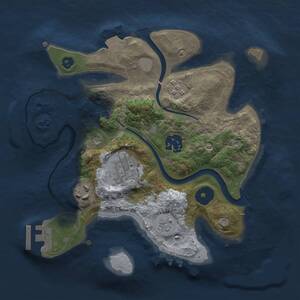 Thumbnail Rust Map: Procedural Map, Size: 2500, Seed: 999, 8 Monuments