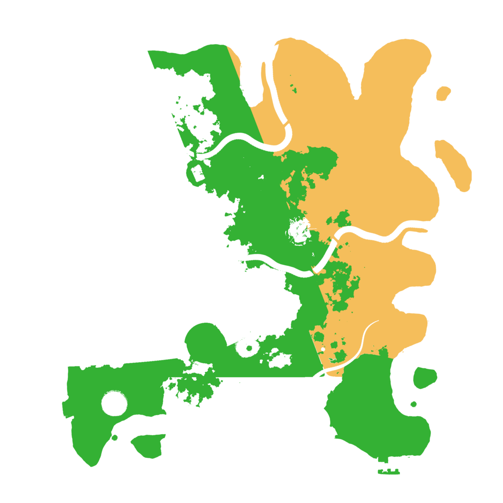 Biome Rust Map: Procedural Map, Size: 3500, Seed: 811598