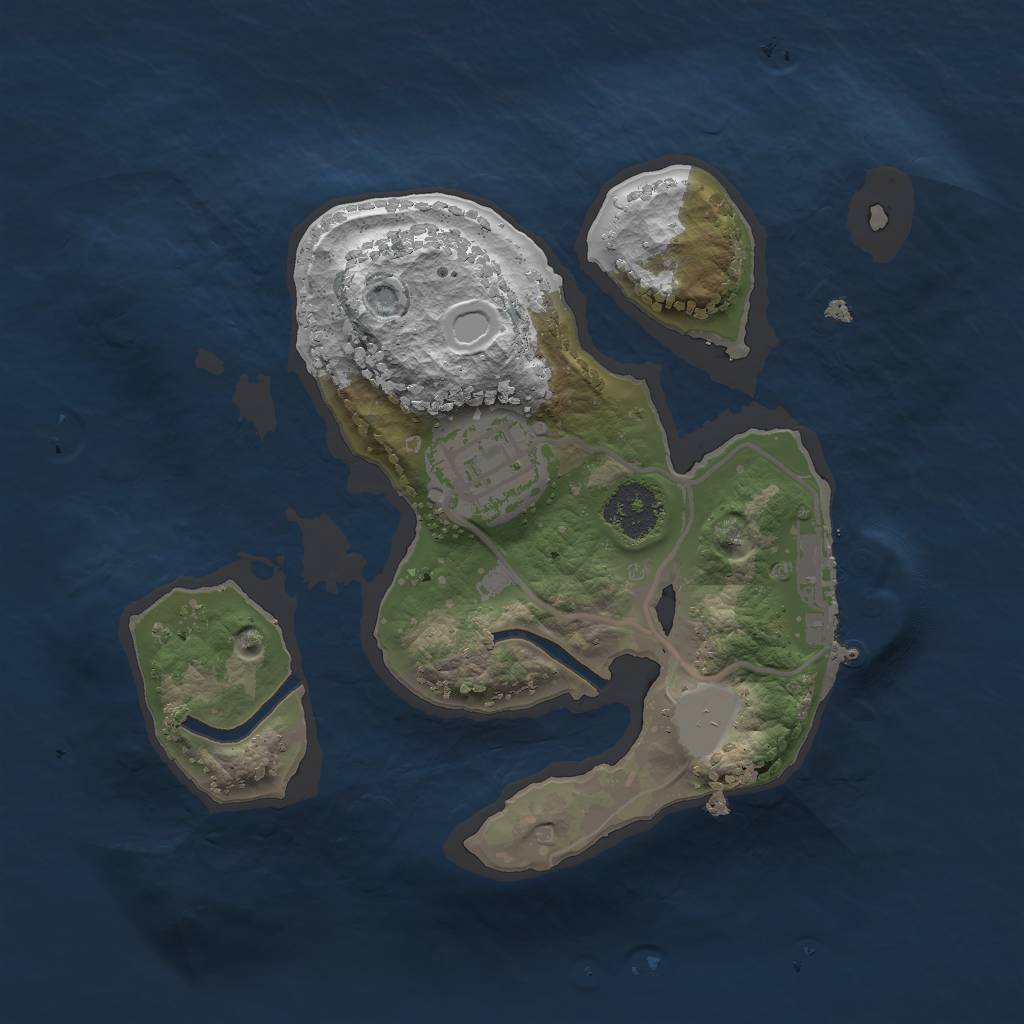 Rust Map: Procedural Map, Size: 2000, Seed: 3885, 7 Monuments
