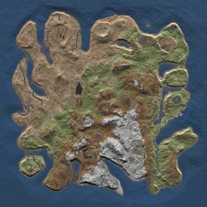 Thumbnail Rust Map: Procedural Map, Size: 4000, Seed: 666, 16 Monuments