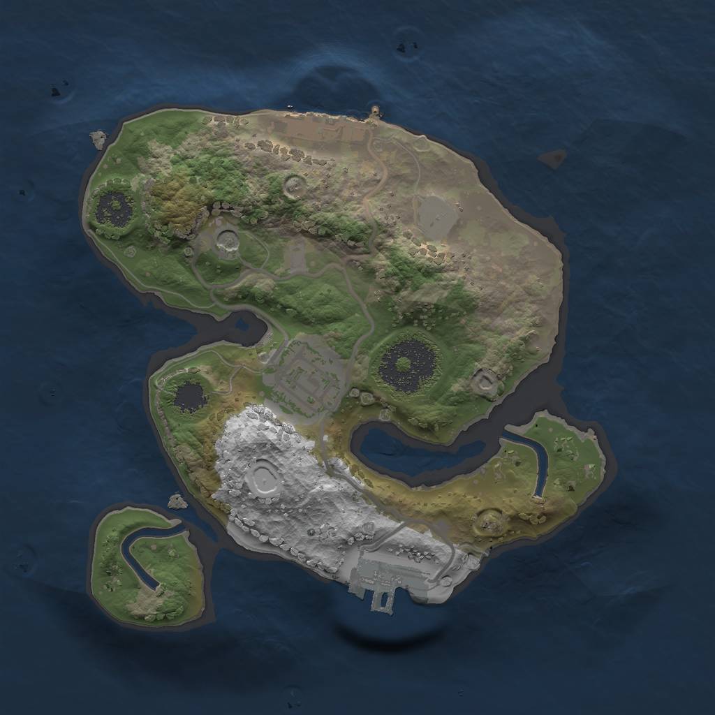 Rust Map: Procedural Map, Size: 2000, Seed: 1083488158, 9 Monuments