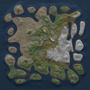 Thumbnail Rust Map: Procedural Map, Size: 4500, Seed: 696969, 19 Monuments