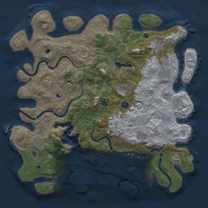 Thumbnail Rust Map: Procedural Map, Size: 4500, Seed: 696969, 17 Monuments