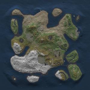 Thumbnail Rust Map: Procedural Map, Size: 3000, Seed: 500, 13 Monuments