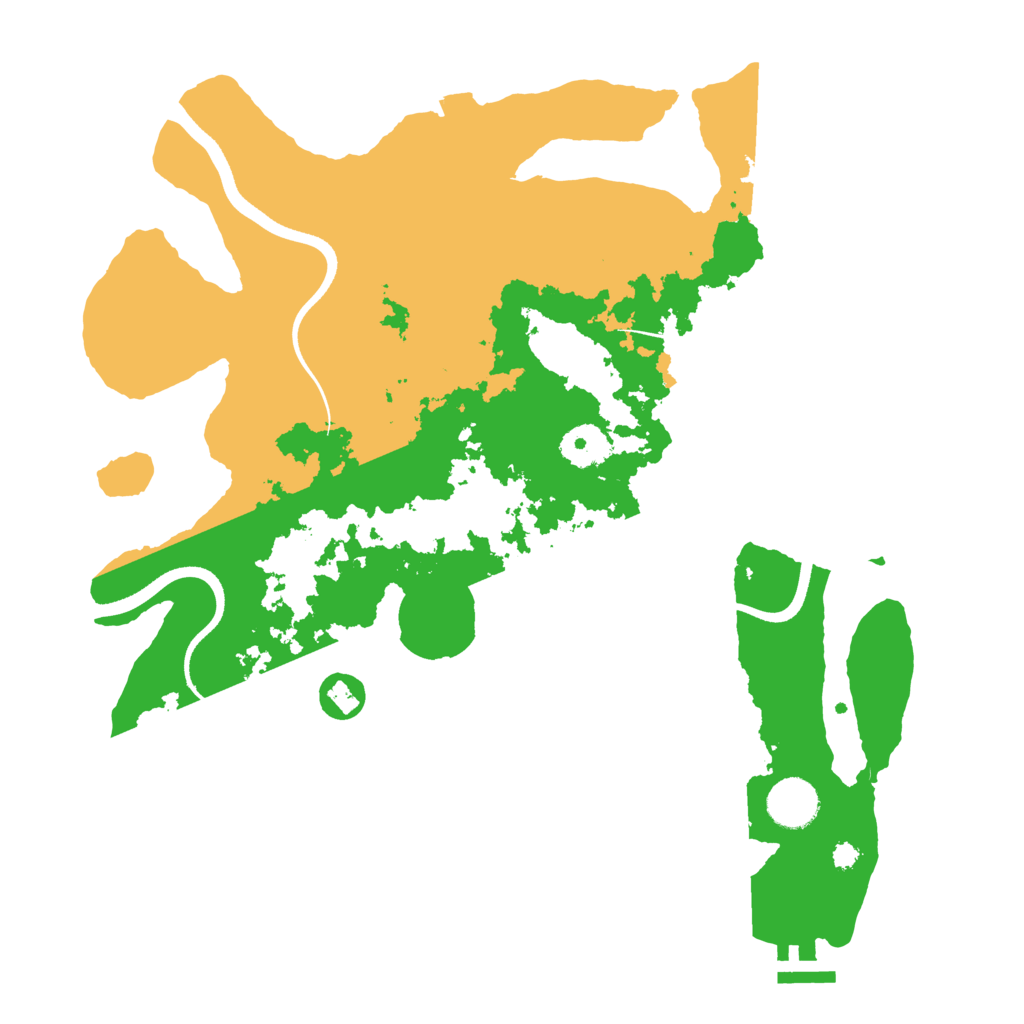 Biome Rust Map: Procedural Map, Size: 3550, Seed: 104568
