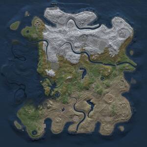 Thumbnail Rust Map: Procedural Map, Size: 4250, Seed: 1, 14 Monuments