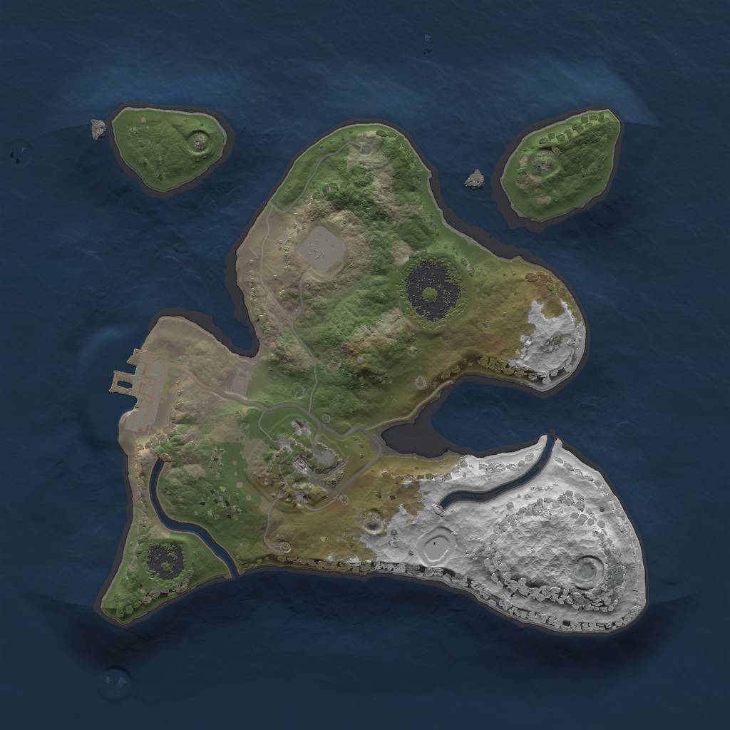 Rust Map: Procedural Map, Size: 2000, Seed: 95617490, 7 Monuments
