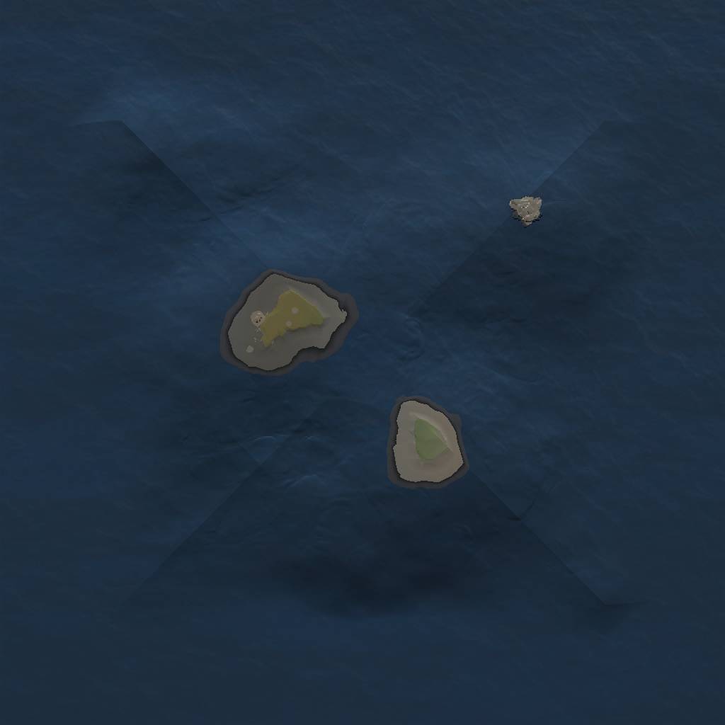 Rust Map: Procedural Map, Size: 1250, Seed: 4593, 4 Monuments