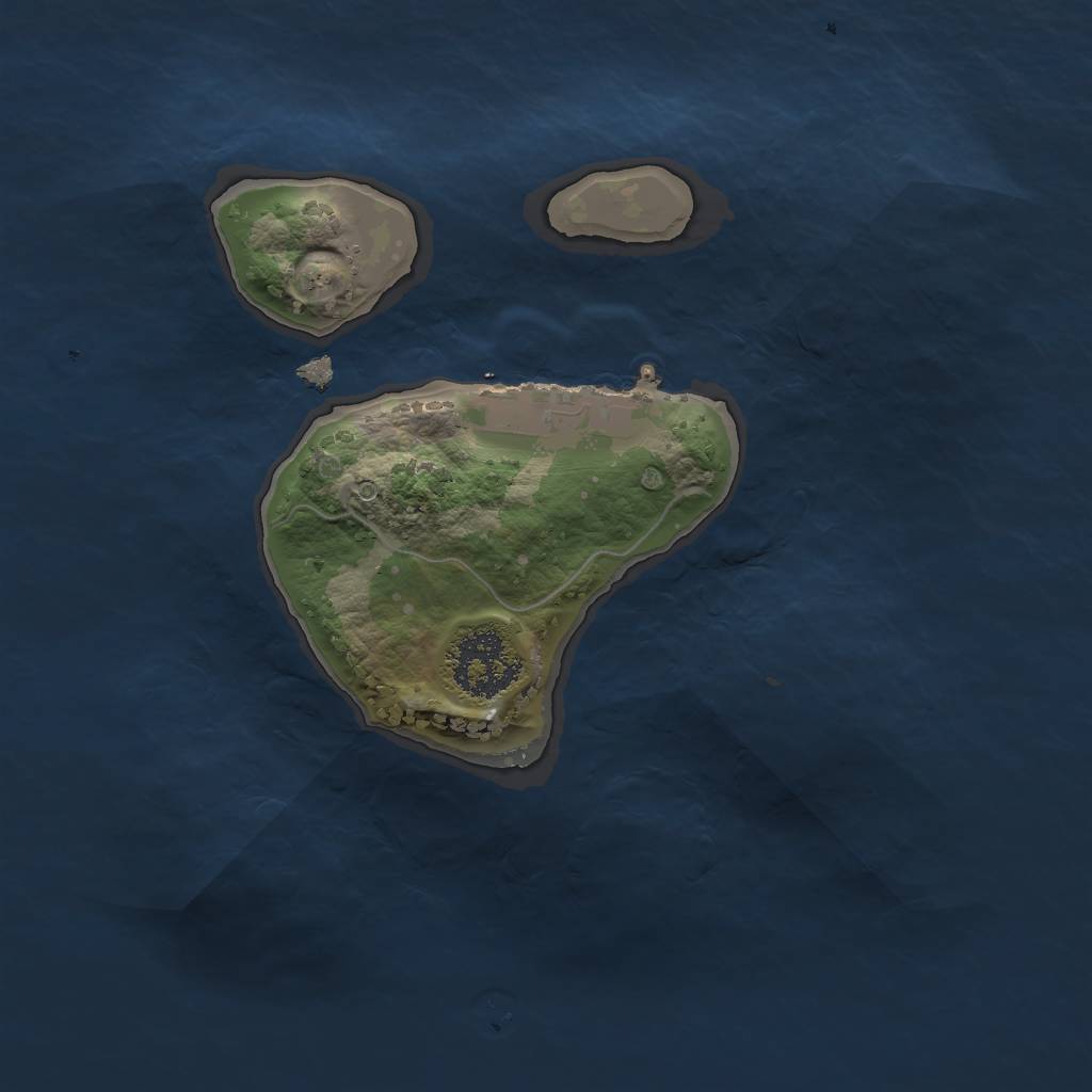 Rust Map: Procedural Map, Size: 1650, Seed: 3589, 6 Monuments