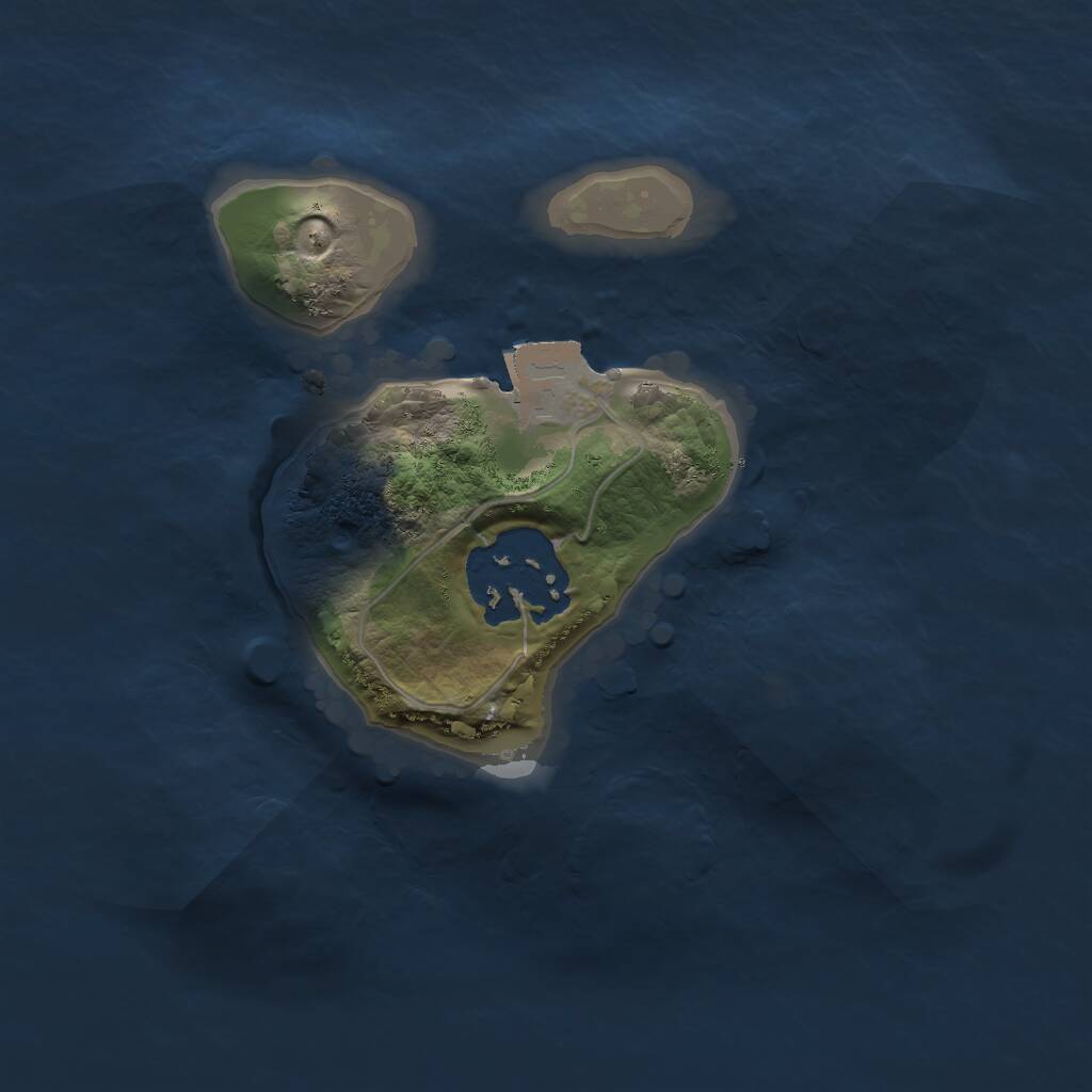 Rust Map: Procedural Map, Size: 1650, Seed: 3589, 2 Monuments