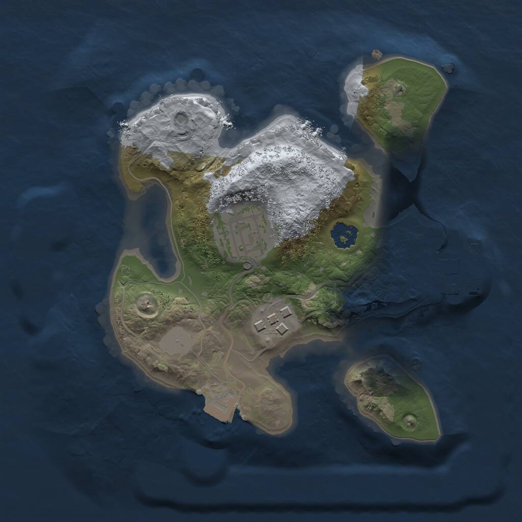 Rust Map: Procedural Map, Size: 1985, Seed: 15691, 4 Monuments