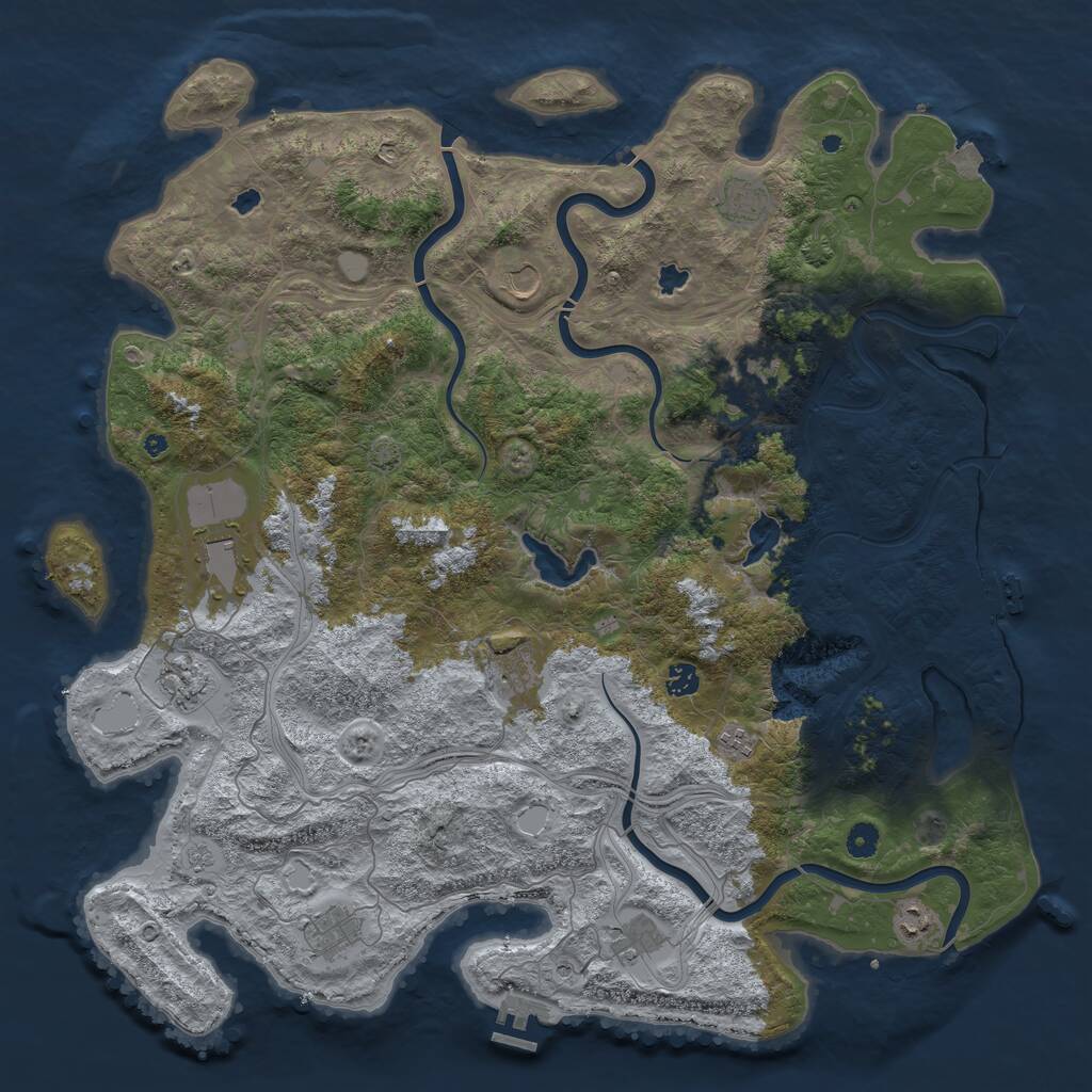 Rust Map: Procedural Map, Size: 4800, Seed: 2147483647, 17 Monuments