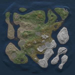 Thumbnail Rust Map: Procedural Map, Size: 3500, Seed: 86575596, 15 Monuments