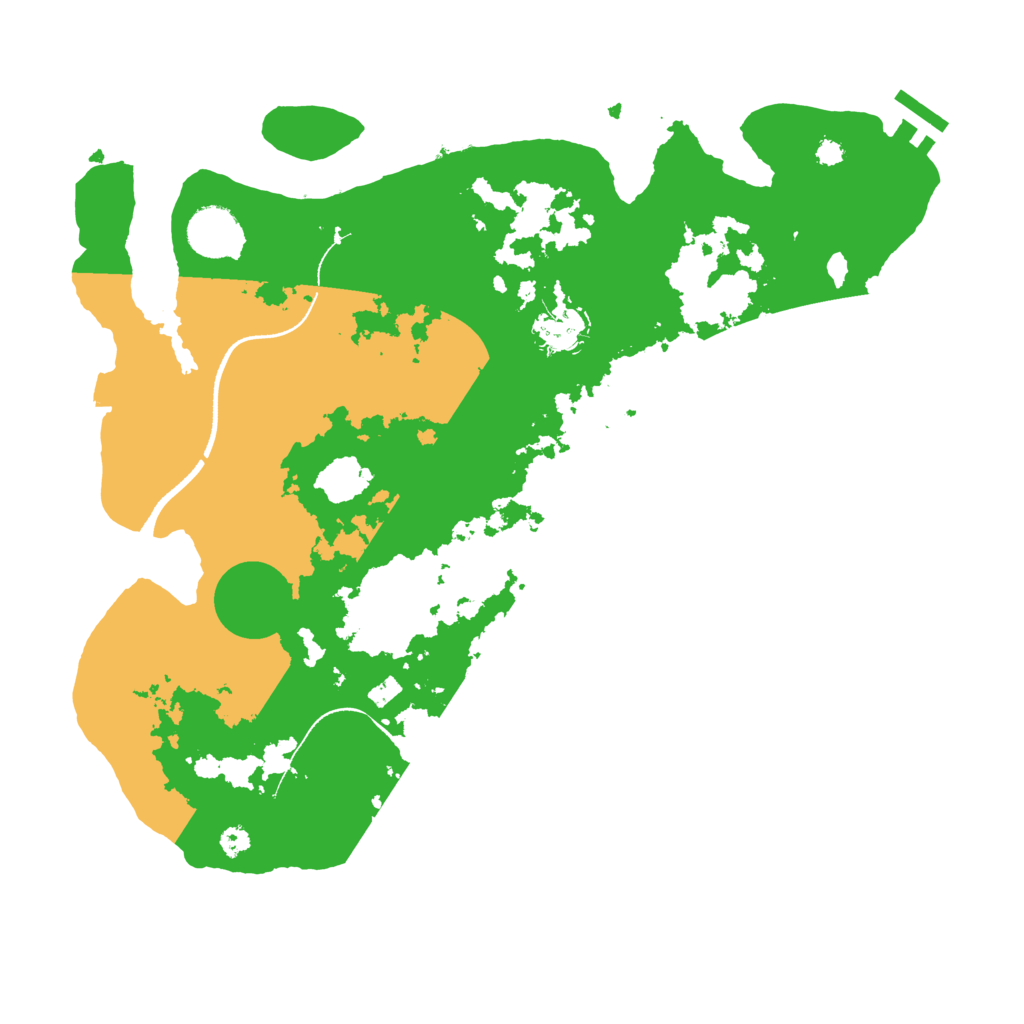 Biome Rust Map: Procedural Map, Size: 3500, Seed: 86575596