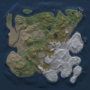 Thumbnail Rust Map: Procedural Map, Size: 3500, Seed: 86575596, 14 Monuments