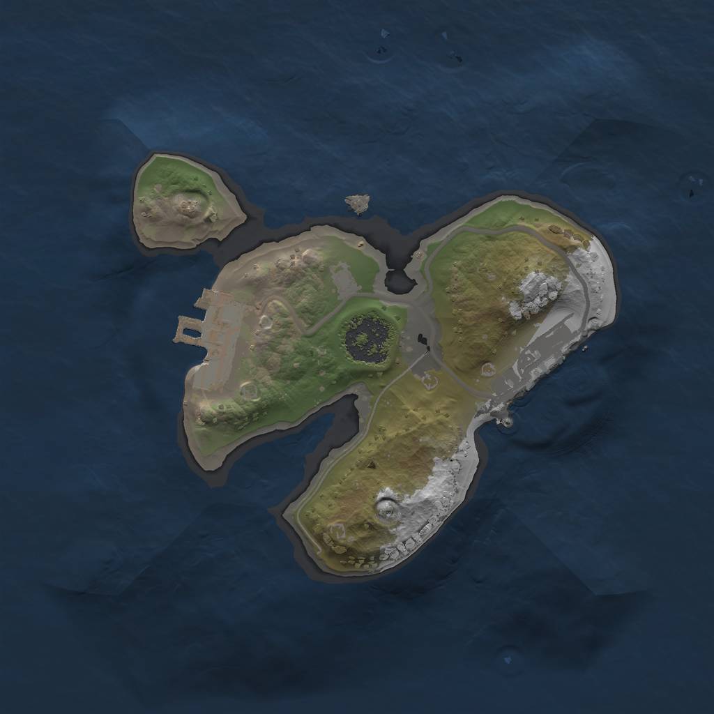 Rust Map: Procedural Map, Size: 1600, Seed: 6879, 6 Monuments
