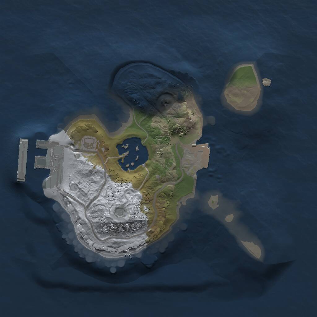 Rust Map: Procedural Map, Size: 1500, Seed: 34536, 3 Monuments