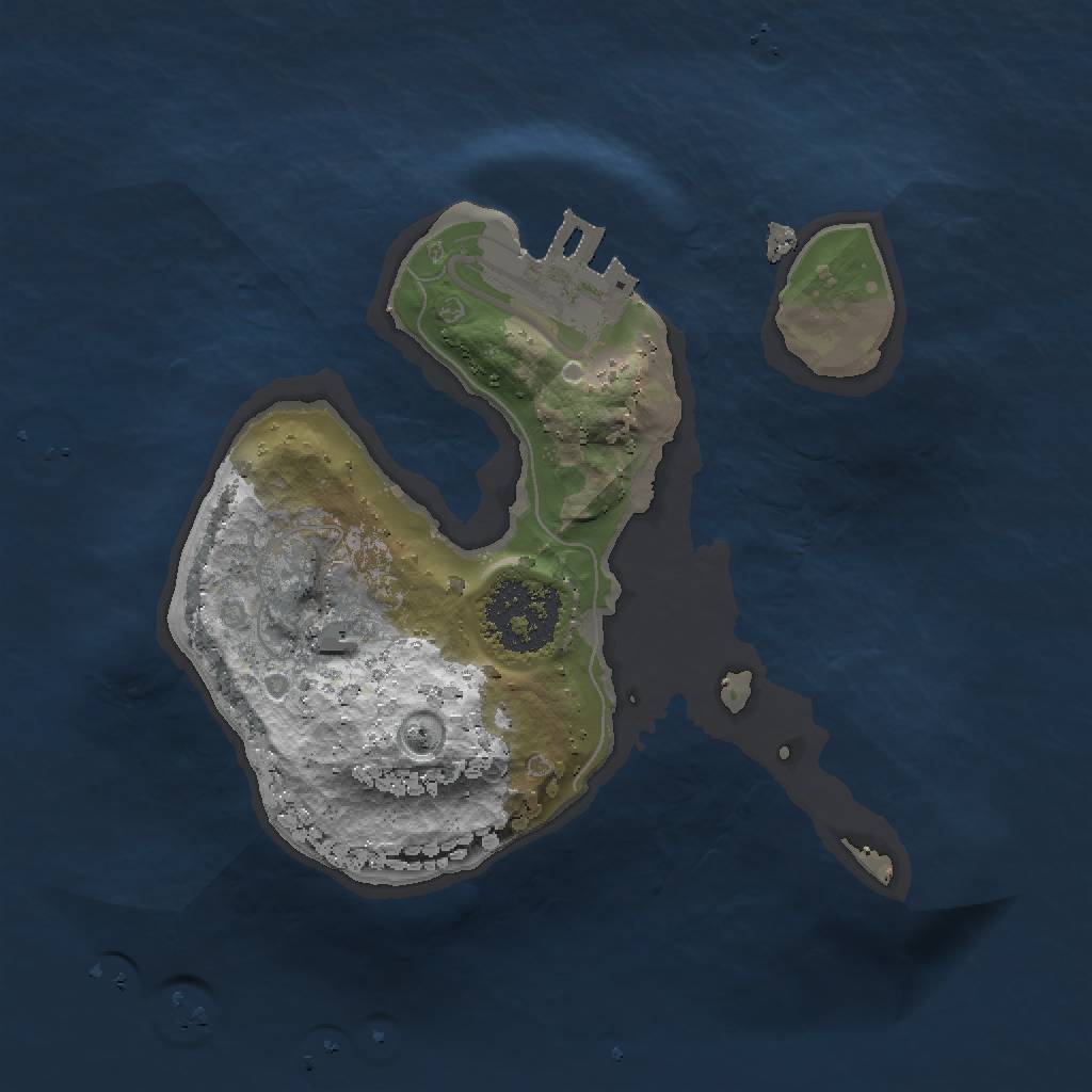 Rust Map: Procedural Map, Size: 1500, Seed: 34536, 5 Monuments
