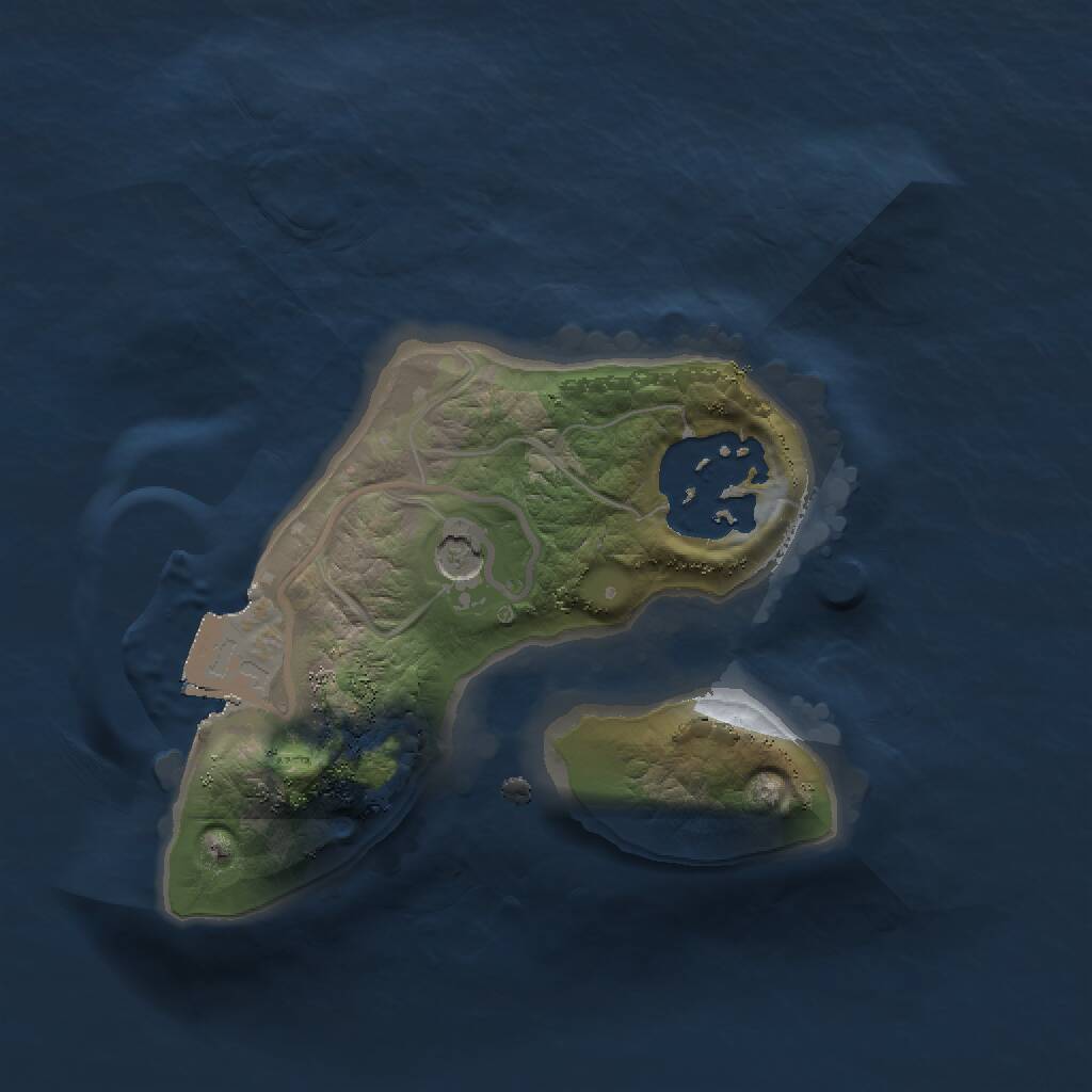 Rust Map: Procedural Map, Size: 1500, Seed: 696969, 3 Monuments