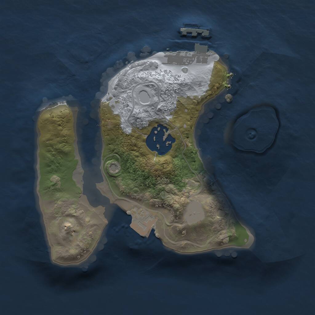 Rust Map: Procedural Map, Size: 1700, Seed: 2654, 3 Monuments