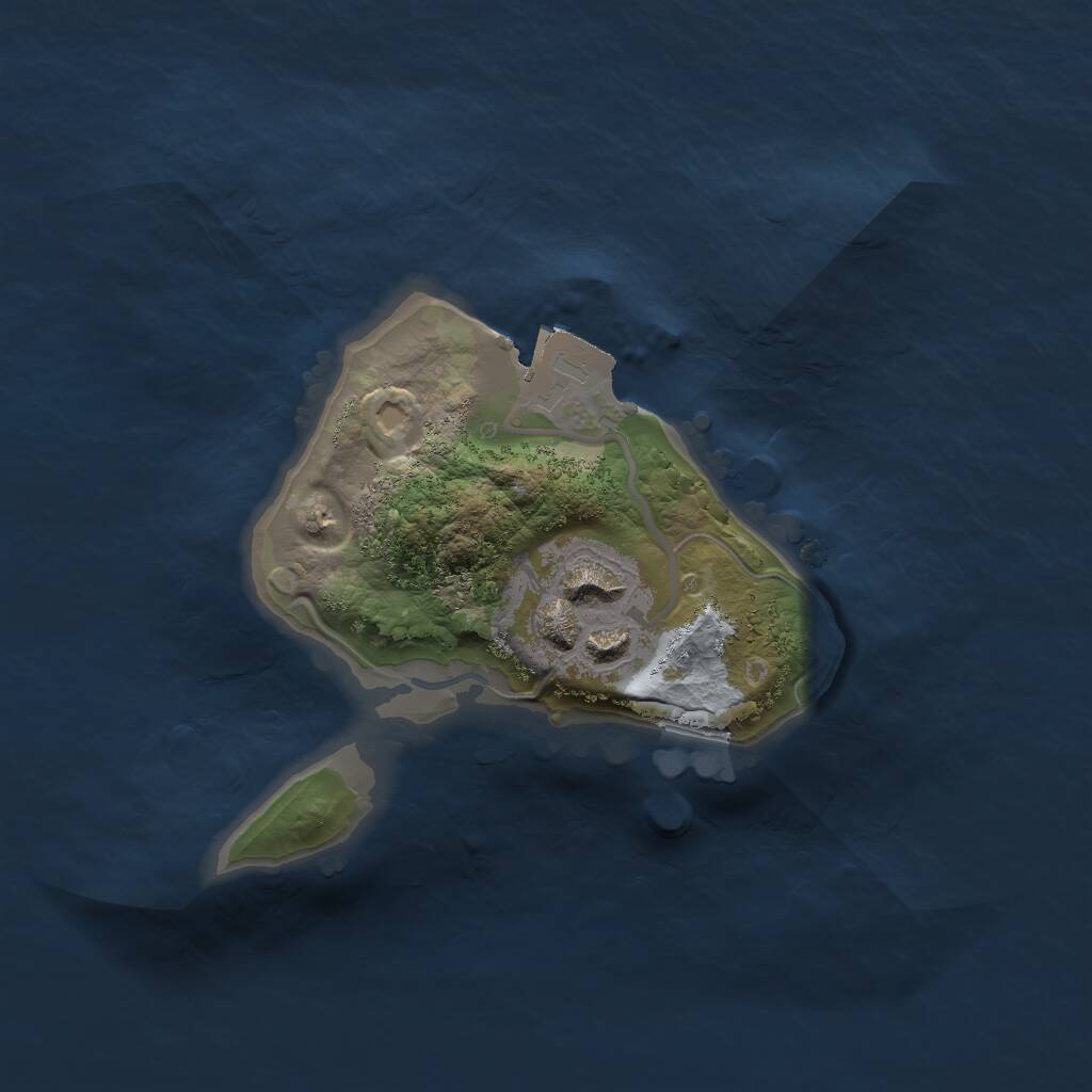 Rust Map: Procedural Map, Size: 1550, Seed: 8564, 2 Monuments