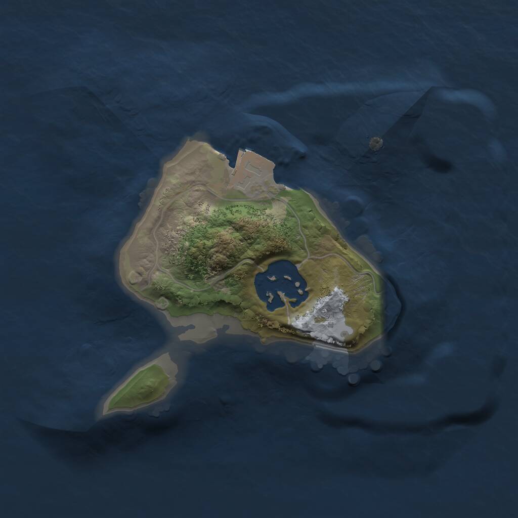 Rust Map: Procedural Map, Size: 1550, Seed: 8564, 2 Monuments