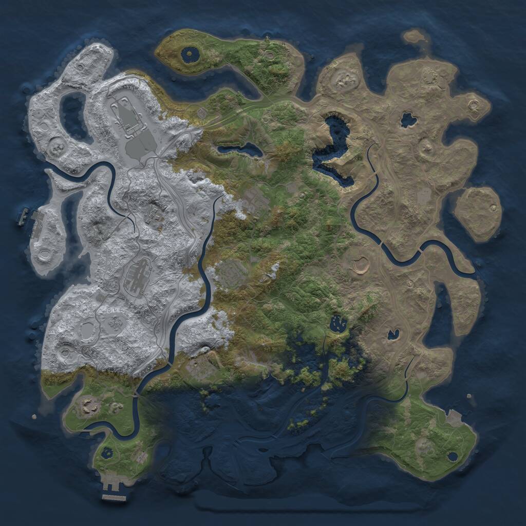 Rust Map: Procedural Map, Size: 4500, Seed: 78154487, 15 Monuments