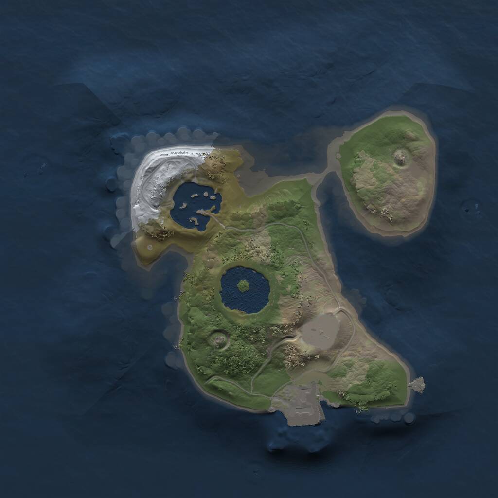 Rust Map: Procedural Map, Size: 1550, Seed: 6958, 2 Monuments