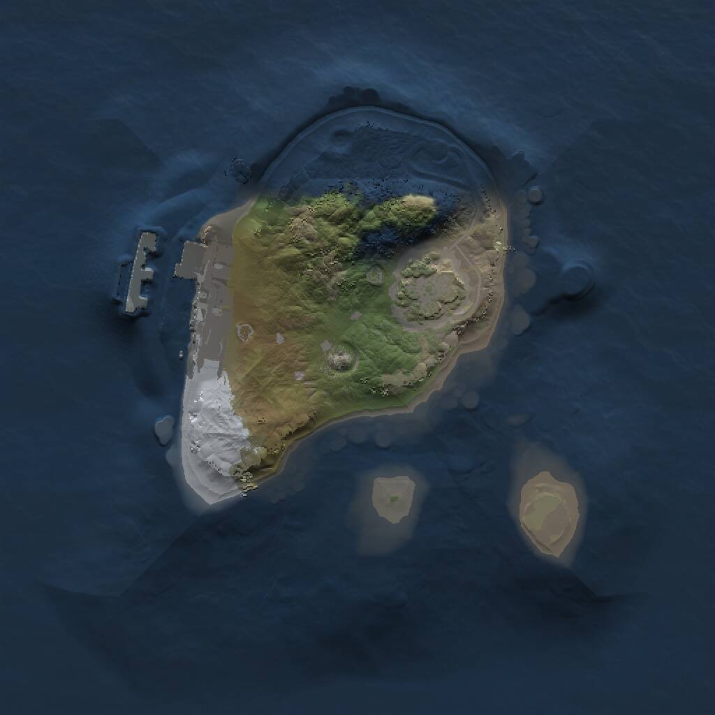 Rust Map: Procedural Map, Size: 1350, Seed: 2058, 3 Monuments