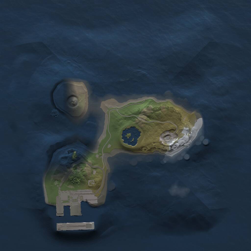 Rust Map: Procedural Map, Size: 1350, Seed: 5675, 2 Monuments