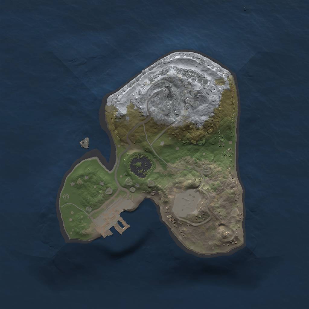 Rust Map: Procedural Map, Size: 1500, Seed: 1, 5 Monuments