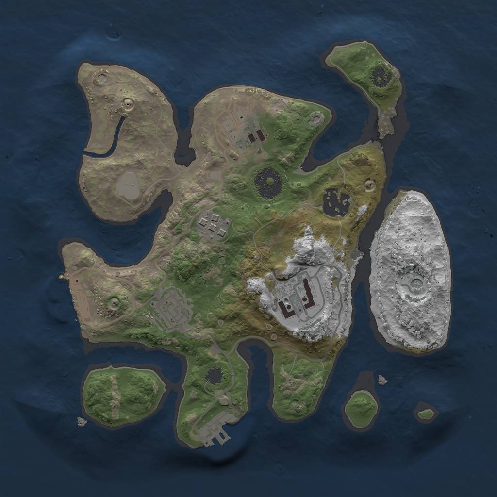Rust Map: Procedural Map, Size: 2600, Seed: 268268, 13 Monuments