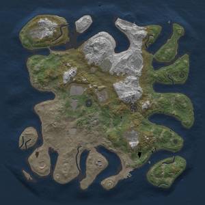 Thumbnail Rust Map: Procedural Map, Size: 4000, Seed: 1254649091, 18 Monuments