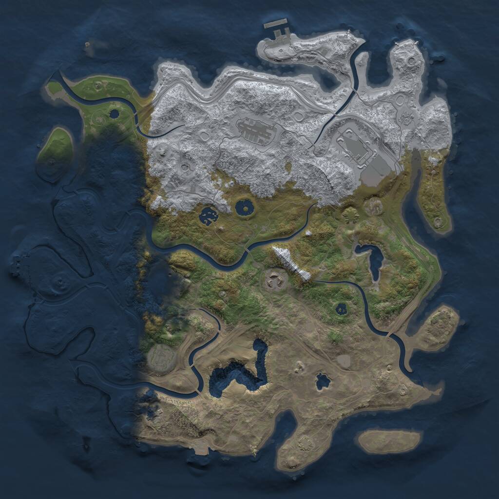 Rust Map: Procedural Map, Size: 4250, Seed: 9752, 13 Monuments