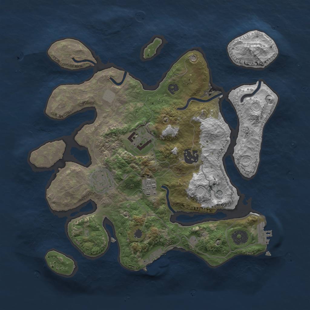 Rust Map: Procedural Map, Size: 3000, Seed: 157, 12 Monuments