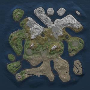 Thumbnail Rust Map: Procedural Map, Size: 3500, Seed: 133, 17 Monuments