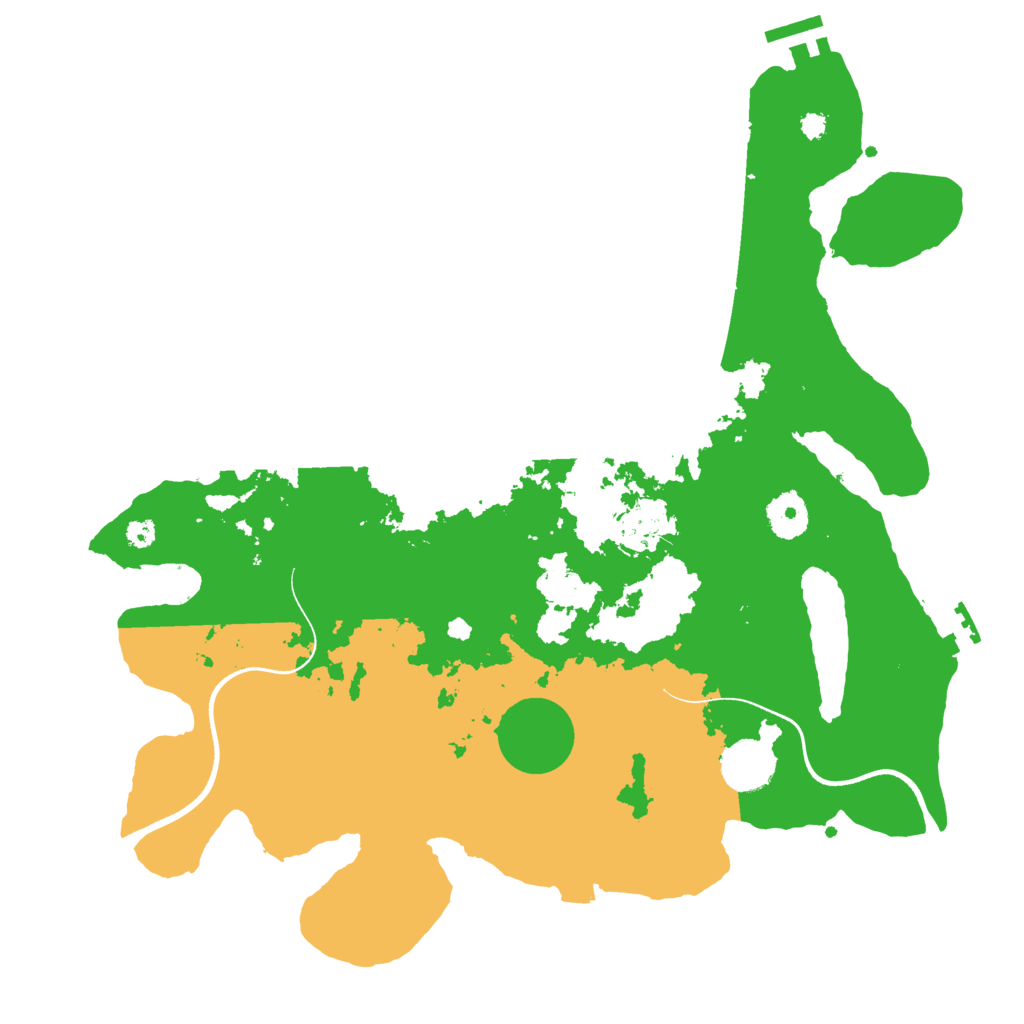 Biome Rust Map: Procedural Map, Size: 3550, Seed: 91516