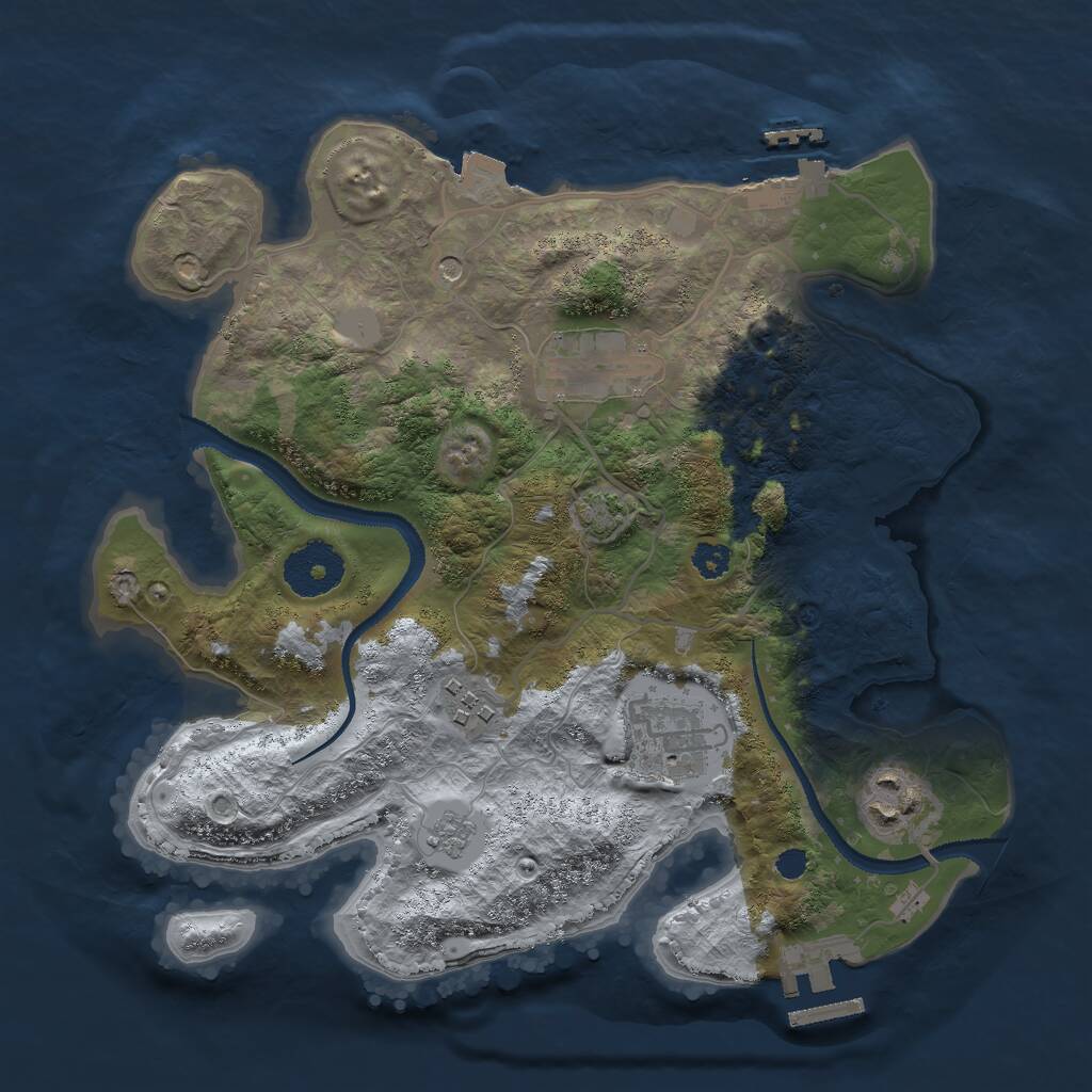Rust Map: Procedural Map, Size: 2900, Seed: 1473348856, 10 Monuments