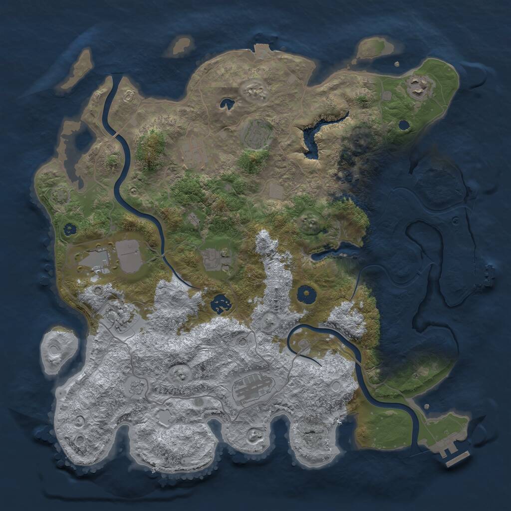 Rust Map: Procedural Map, Size: 4000, Seed: 759404, 15 Monuments