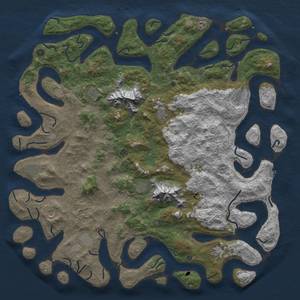 Thumbnail Rust Map: Procedural Map, Size: 6000, Seed: 387456, 19 Monuments