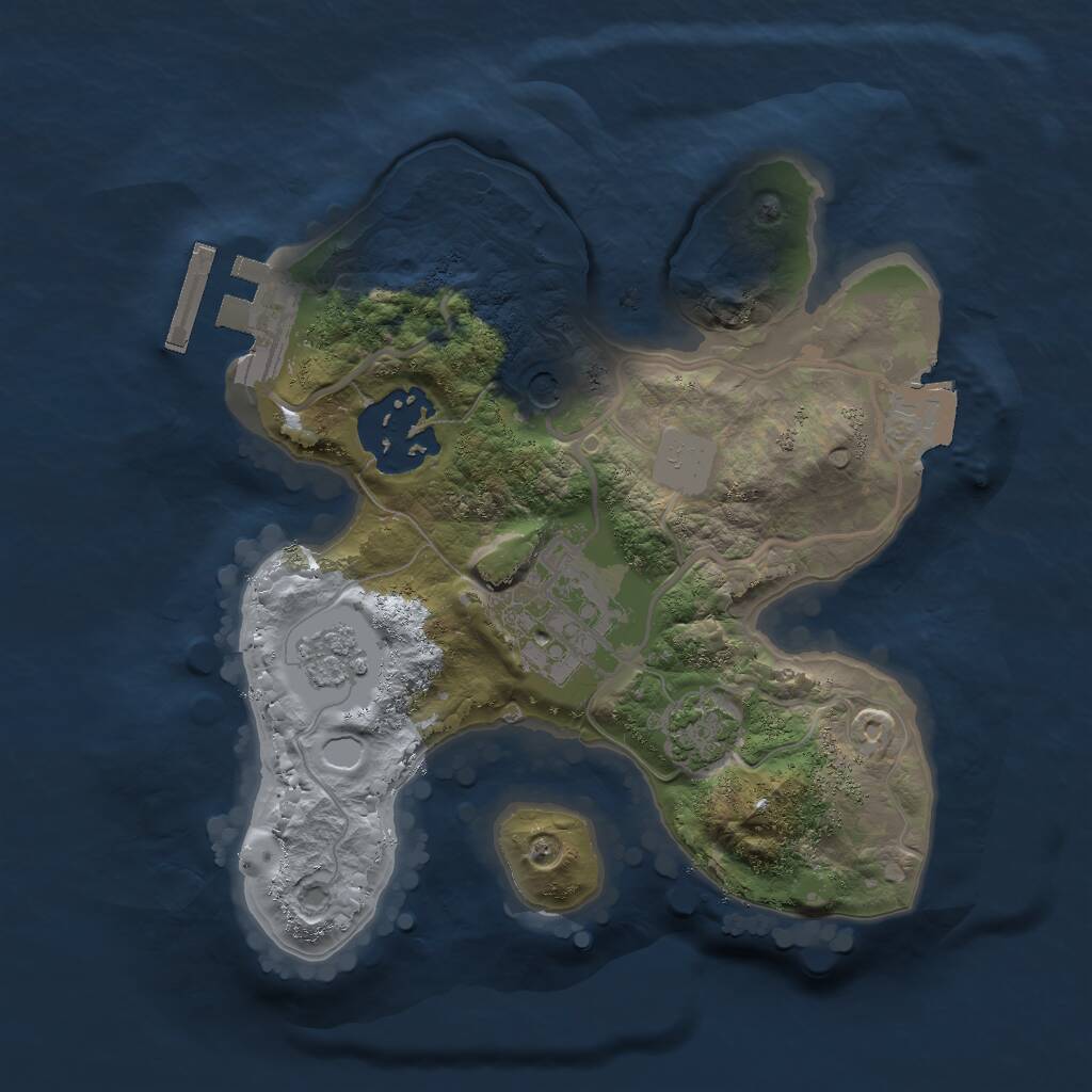 Rust Map: Procedural Map, Size: 2000, Seed: 79831, 7 Monuments