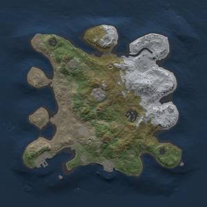 Thumbnail Rust Map: Procedural Map, Size: 2500, Seed: 123, 8 Monuments