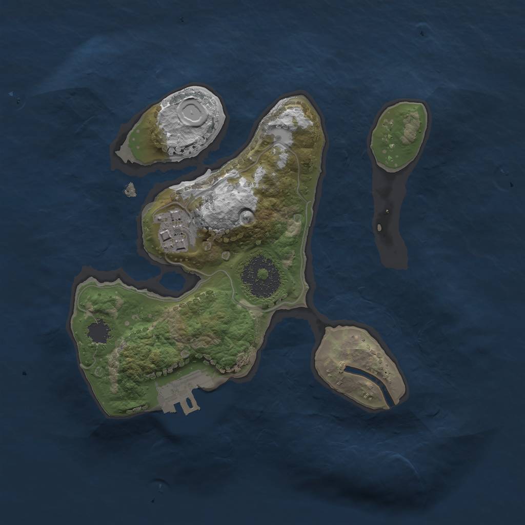 Rust Map: Procedural Map, Size: 2000, Seed: 793197, 7 Monuments