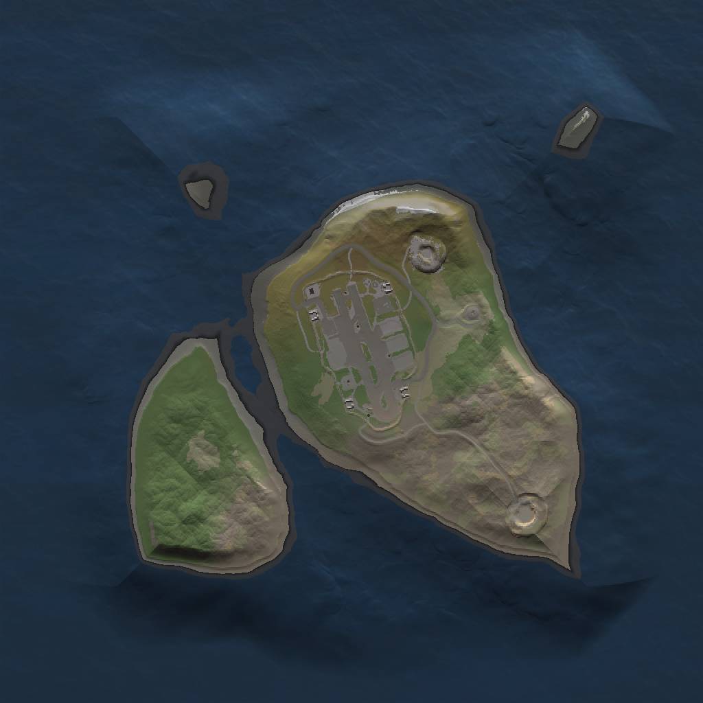 Rust Map: Barren, Size: 1500, Seed: 5, 3 Monuments