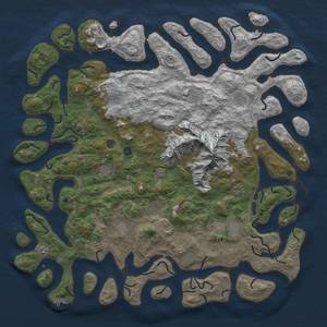 Thumbnail Rust Map: Procedural Map, Size: 6000, Seed: 45093498, 19 Monuments