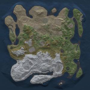 Thumbnail Rust Map: Procedural Map, Size: 3700, Seed: 75147, 17 Monuments