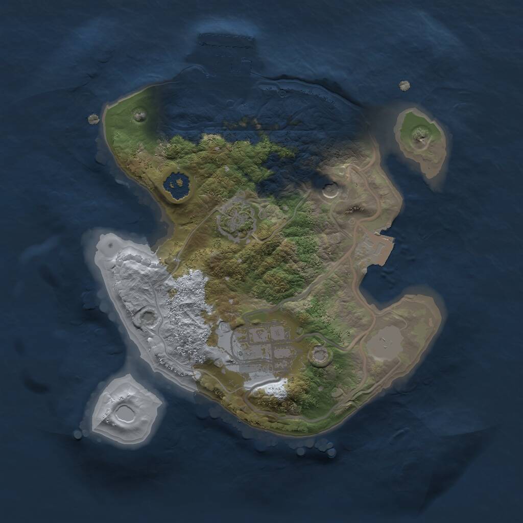 Rust Map: Procedural Map, Size: 2000, Seed: 1870490052, 5 Monuments